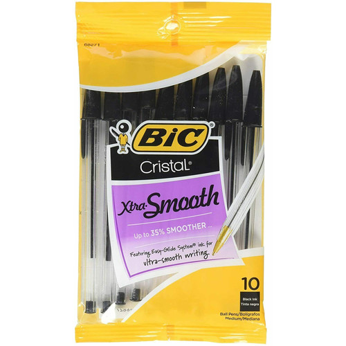 10x black bic - black, cristal