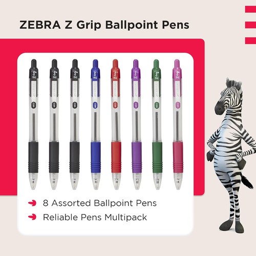 Zebra grip ballpoint pens - zebra, 8