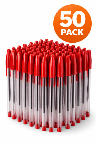 Red ballpoint pens pack - red, of