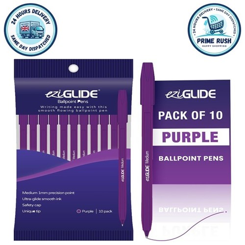 Eziglide purple ballpoint pens - eziglide,