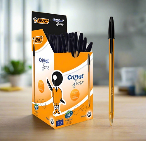 50x bic cristal original black - cristal,