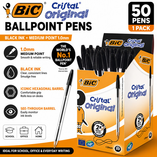Bic cristal original black - cristal,